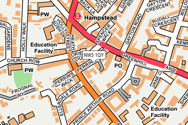 NW3 1QY map - OS OpenMap – Local (Ordnance Survey)