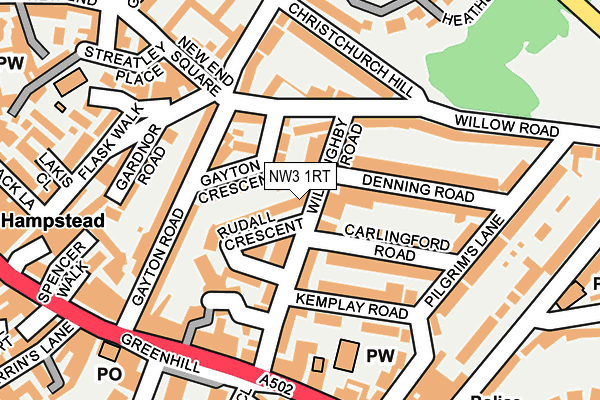 NW3 1RT map - OS OpenMap – Local (Ordnance Survey)