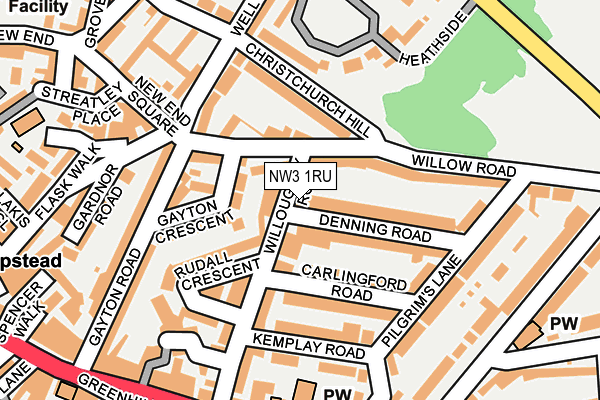 NW3 1RU map - OS OpenMap – Local (Ordnance Survey)