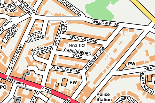 NW3 1RX map - OS OpenMap – Local (Ordnance Survey)