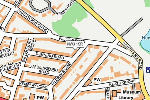 NW3 1SR map - OS OpenMap – Local (Ordnance Survey)