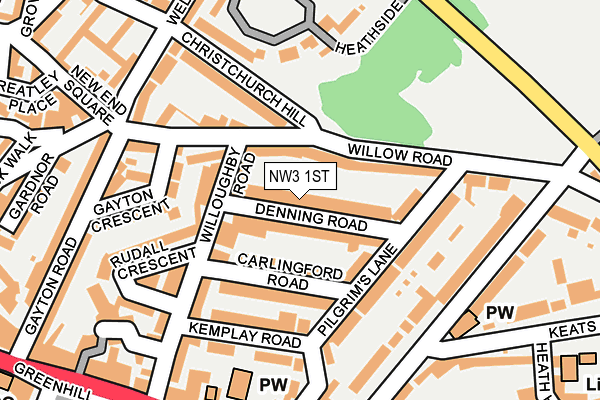 NW3 1ST map - OS OpenMap – Local (Ordnance Survey)