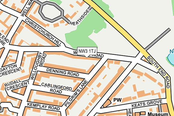 NW3 1TJ map - OS OpenMap – Local (Ordnance Survey)