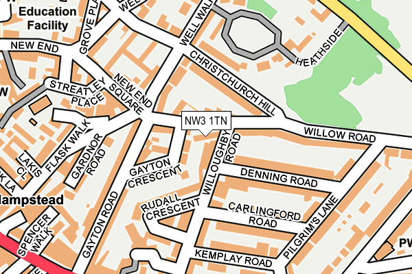 NW3 1TN map - OS OpenMap – Local (Ordnance Survey)