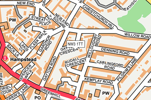 NW3 1TT map - OS OpenMap – Local (Ordnance Survey)