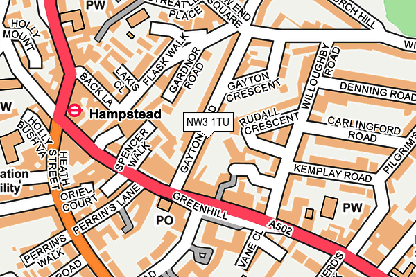 NW3 1TU map - OS OpenMap – Local (Ordnance Survey)