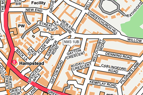 NW3 1UB map - OS OpenMap – Local (Ordnance Survey)