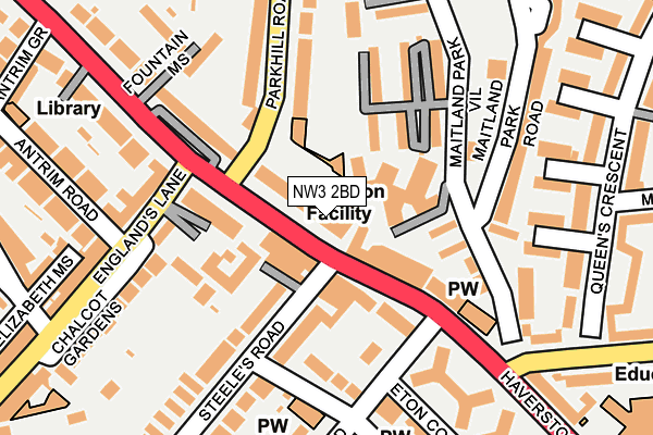 NW3 2BD map - OS OpenMap – Local (Ordnance Survey)