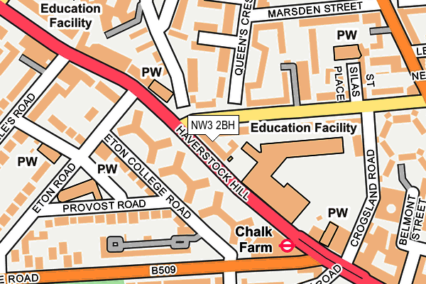 NW3 2BH map - OS OpenMap – Local (Ordnance Survey)