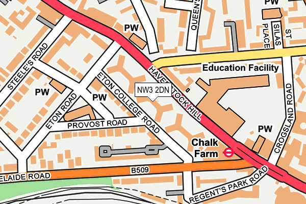 NW3 2DN map - OS OpenMap – Local (Ordnance Survey)