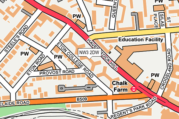 NW3 2DW map - OS OpenMap – Local (Ordnance Survey)