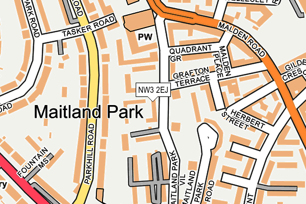 NW3 2EJ map - OS OpenMap – Local (Ordnance Survey)