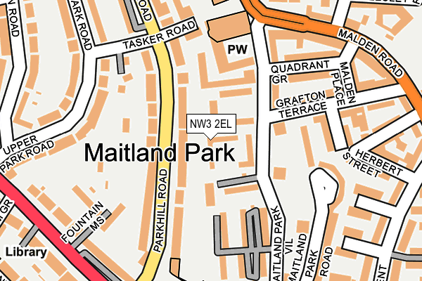 NW3 2EL map - OS OpenMap – Local (Ordnance Survey)