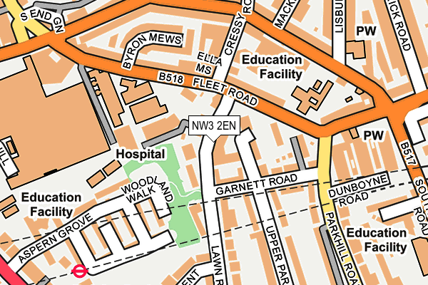 NW3 2EN map - OS OpenMap – Local (Ordnance Survey)