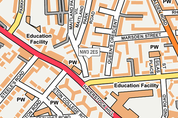 NW3 2ES map - OS OpenMap – Local (Ordnance Survey)