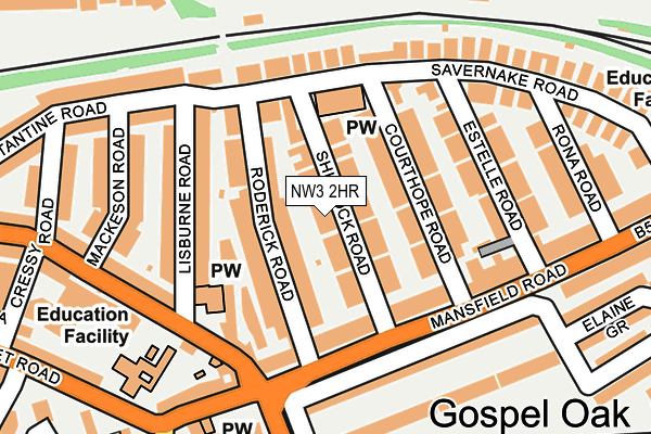 NW3 2HR map - OS OpenMap – Local (Ordnance Survey)