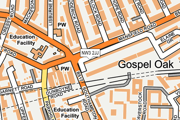 NW3 2JJ map - OS OpenMap – Local (Ordnance Survey)