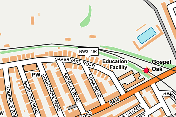 NW3 2JR map - OS OpenMap – Local (Ordnance Survey)