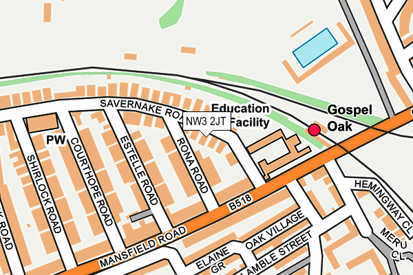 NW3 2JT map - OS OpenMap – Local (Ordnance Survey)
