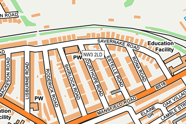 NW3 2LD map - OS OpenMap – Local (Ordnance Survey)