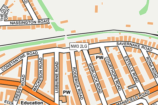 NW3 2LG map - OS OpenMap – Local (Ordnance Survey)