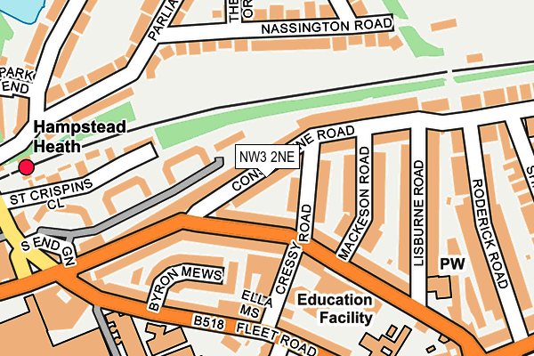 NW3 2NE map - OS OpenMap – Local (Ordnance Survey)