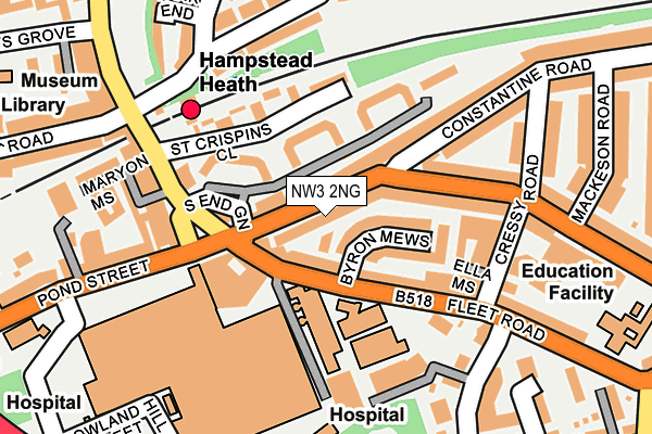 NW3 2NG map - OS OpenMap – Local (Ordnance Survey)