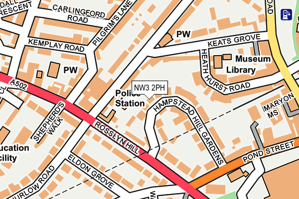 NW3 2PH map - OS OpenMap – Local (Ordnance Survey)