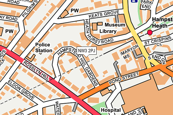 NW3 2PJ map - OS OpenMap – Local (Ordnance Survey)