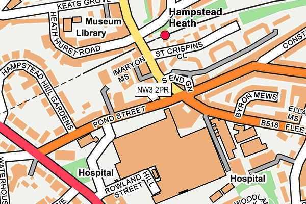 NW3 2PR map - OS OpenMap – Local (Ordnance Survey)
