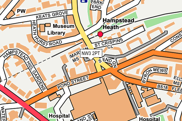 NW3 2PT map - OS OpenMap – Local (Ordnance Survey)