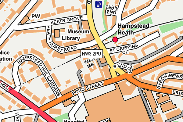 NW3 2PU map - OS OpenMap – Local (Ordnance Survey)