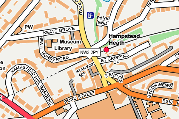 NW3 2PY map - OS OpenMap – Local (Ordnance Survey)