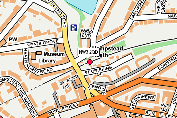NW3 2QD map - OS OpenMap – Local (Ordnance Survey)