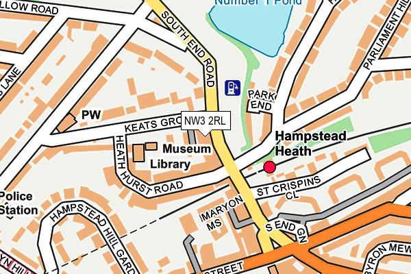NW3 2RL map - OS OpenMap – Local (Ordnance Survey)