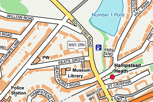NW3 2RN map - OS OpenMap – Local (Ordnance Survey)