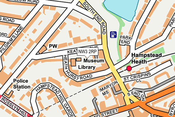 NW3 2RP map - OS OpenMap – Local (Ordnance Survey)