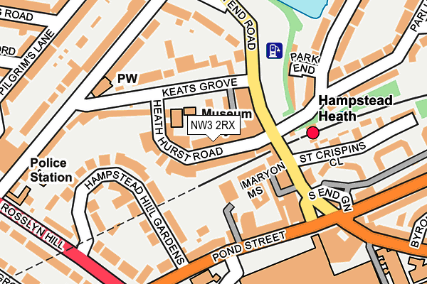 NW3 2RX map - OS OpenMap – Local (Ordnance Survey)