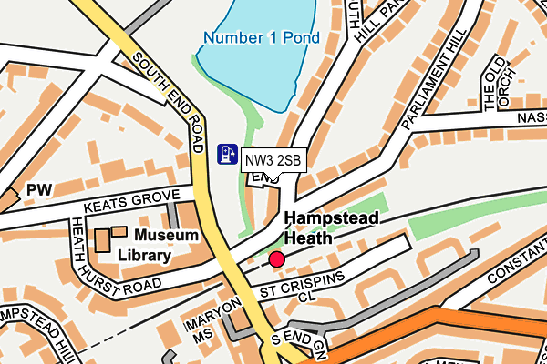 NW3 2SB map - OS OpenMap – Local (Ordnance Survey)