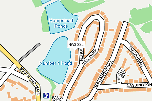 NW3 2SL map - OS OpenMap – Local (Ordnance Survey)