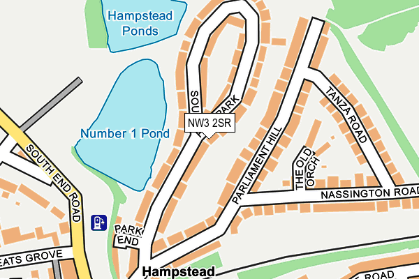 NW3 2SR map - OS OpenMap – Local (Ordnance Survey)