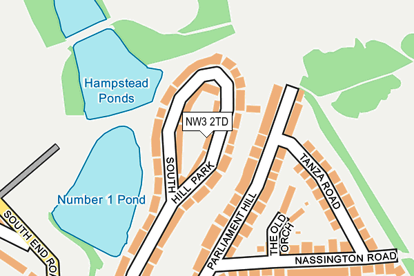 NW3 2TD map - OS OpenMap – Local (Ordnance Survey)