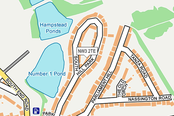 NW3 2TE map - OS OpenMap – Local (Ordnance Survey)