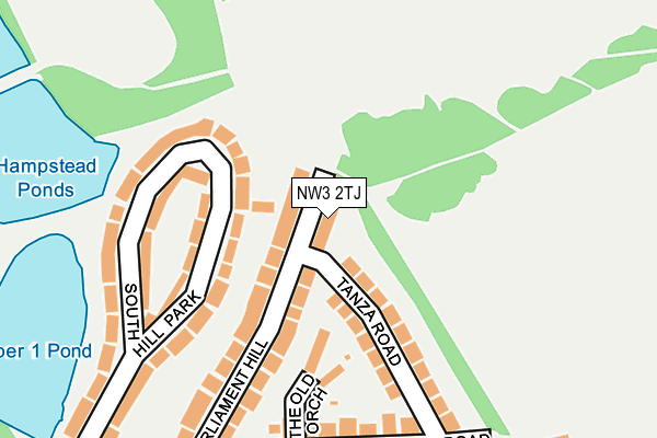 NW3 2TJ map - OS OpenMap – Local (Ordnance Survey)
