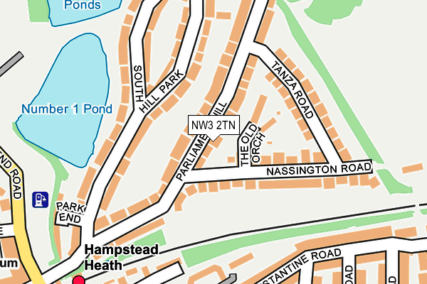 NW3 2TN map - OS OpenMap – Local (Ordnance Survey)