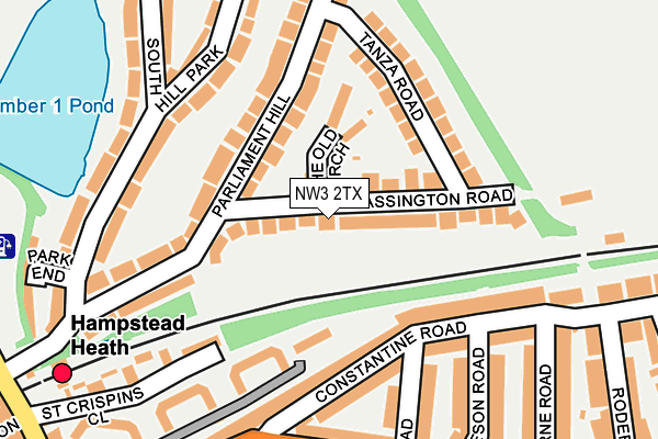 NW3 2TX map - OS OpenMap – Local (Ordnance Survey)