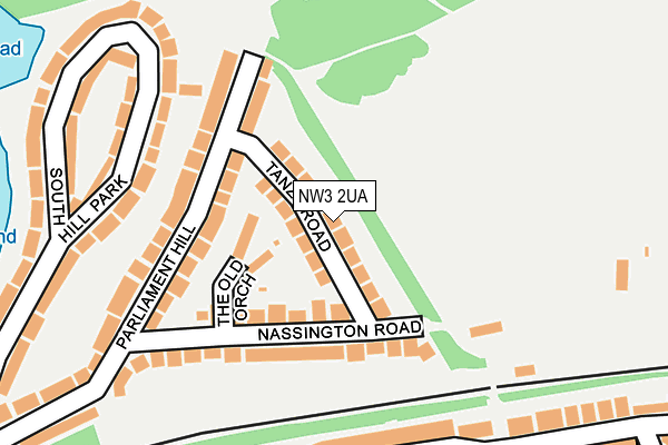 NW3 2UA map - OS OpenMap – Local (Ordnance Survey)