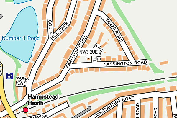 NW3 2UE map - OS OpenMap – Local (Ordnance Survey)