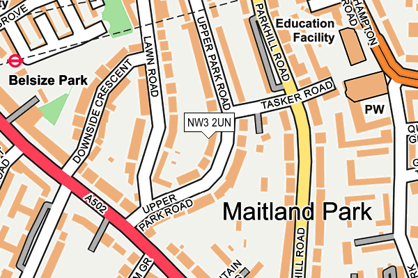 NW3 2UN map - OS OpenMap – Local (Ordnance Survey)