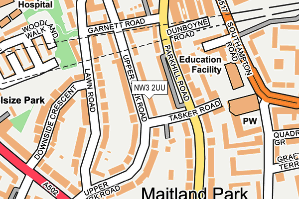 NW3 2UU map - OS OpenMap – Local (Ordnance Survey)